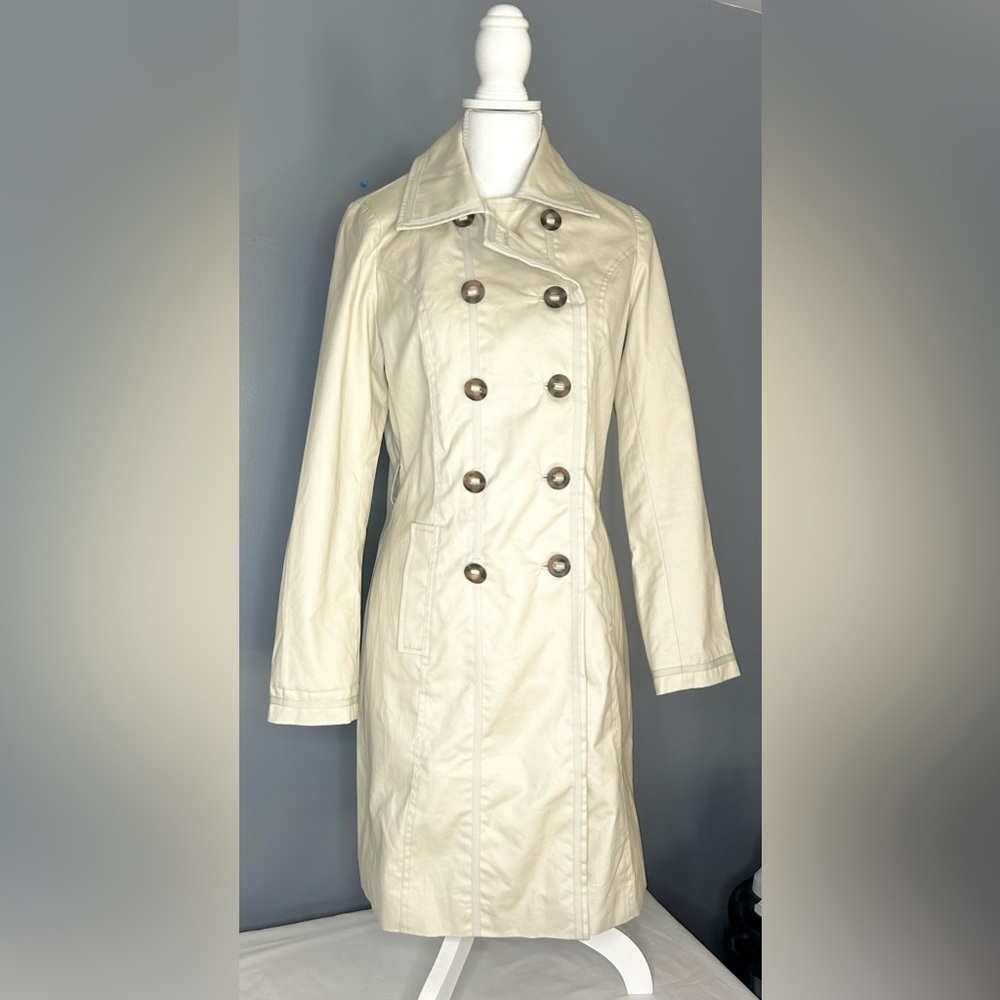 Boden Womens Trench Coat Khaki 6 *no belt* Academia Classiccore Closet Staple - Picture 14 of 16